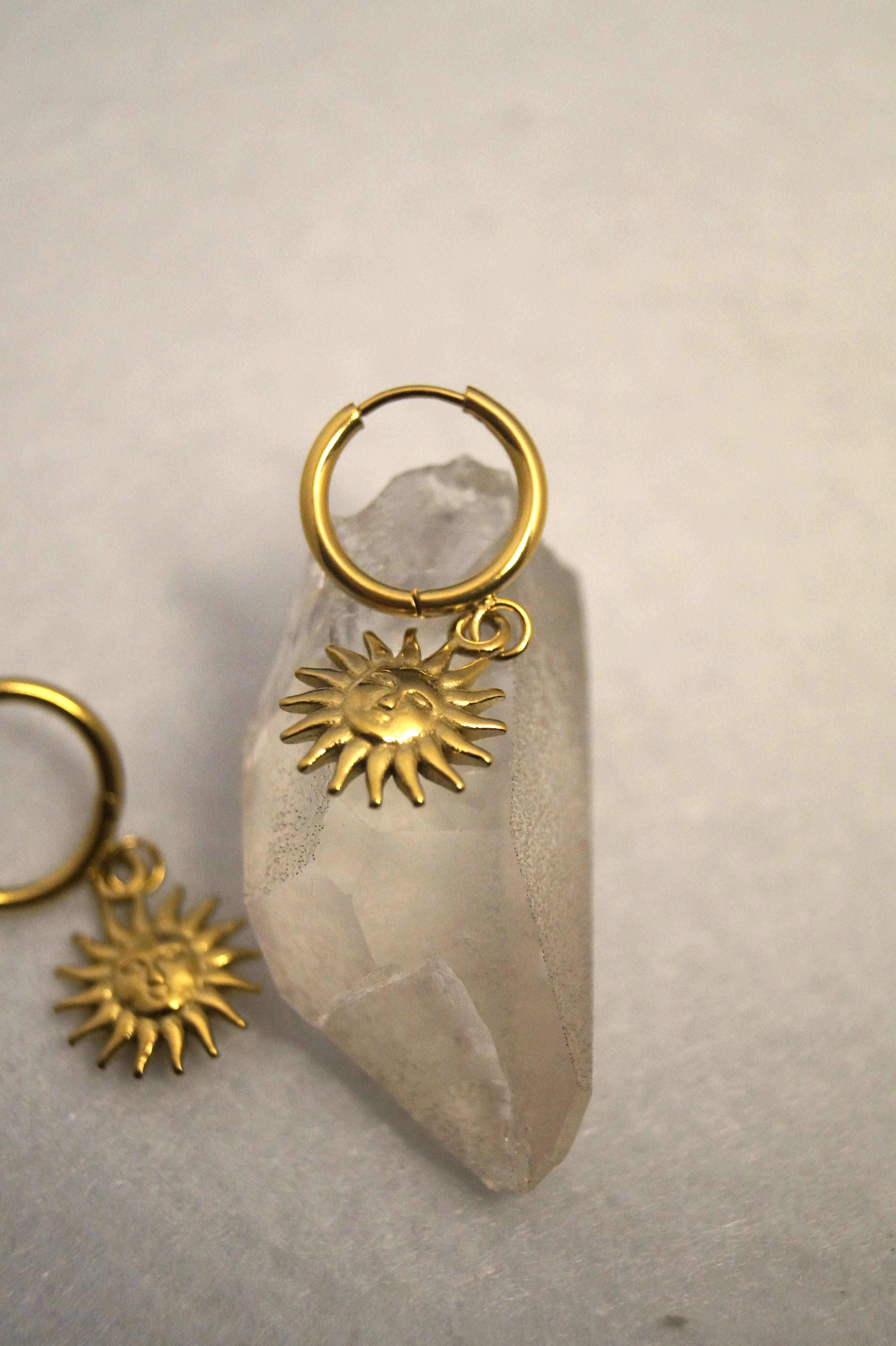 Sun-faced Earrings