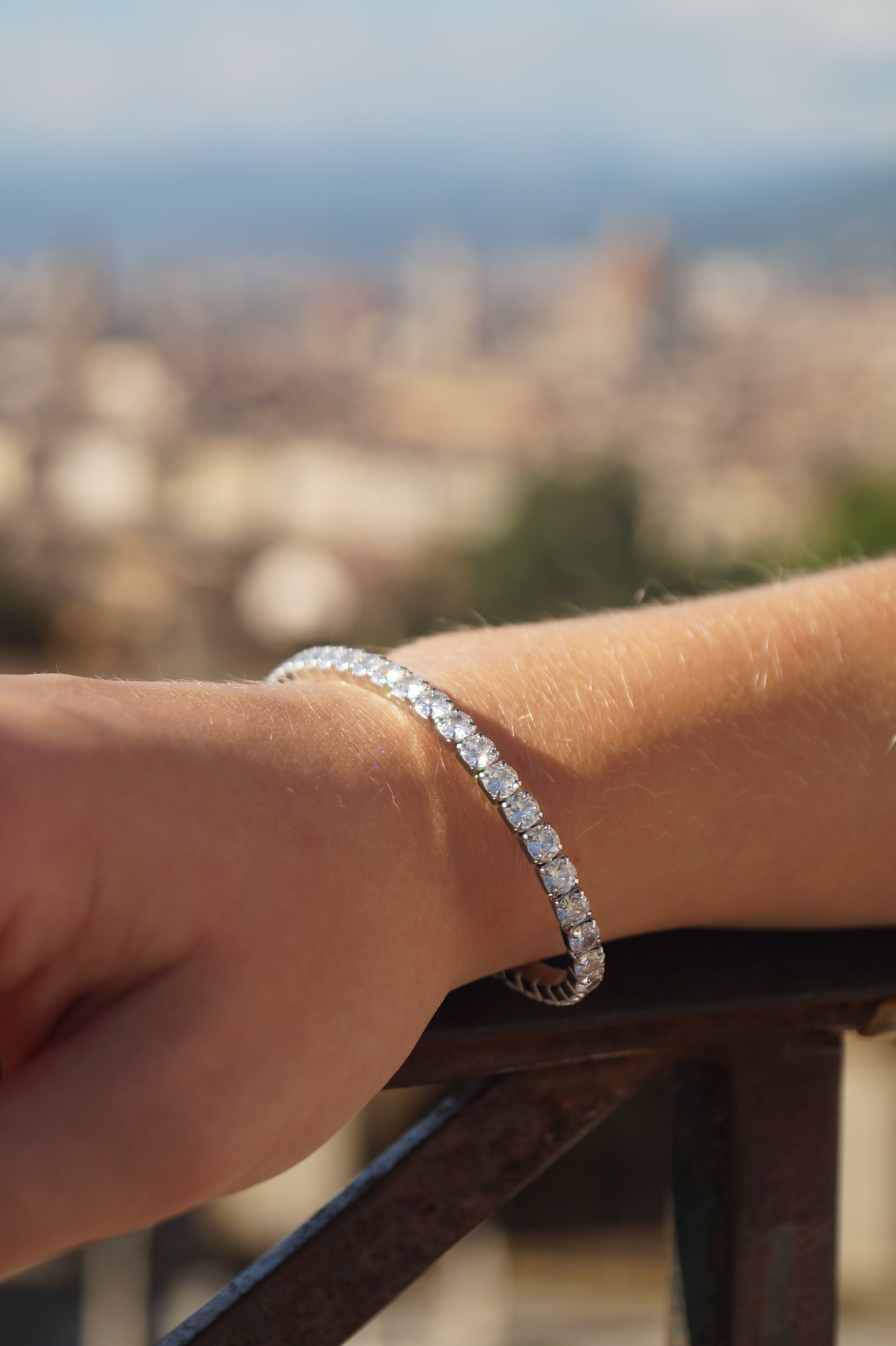 Silver Zircon Bracelet